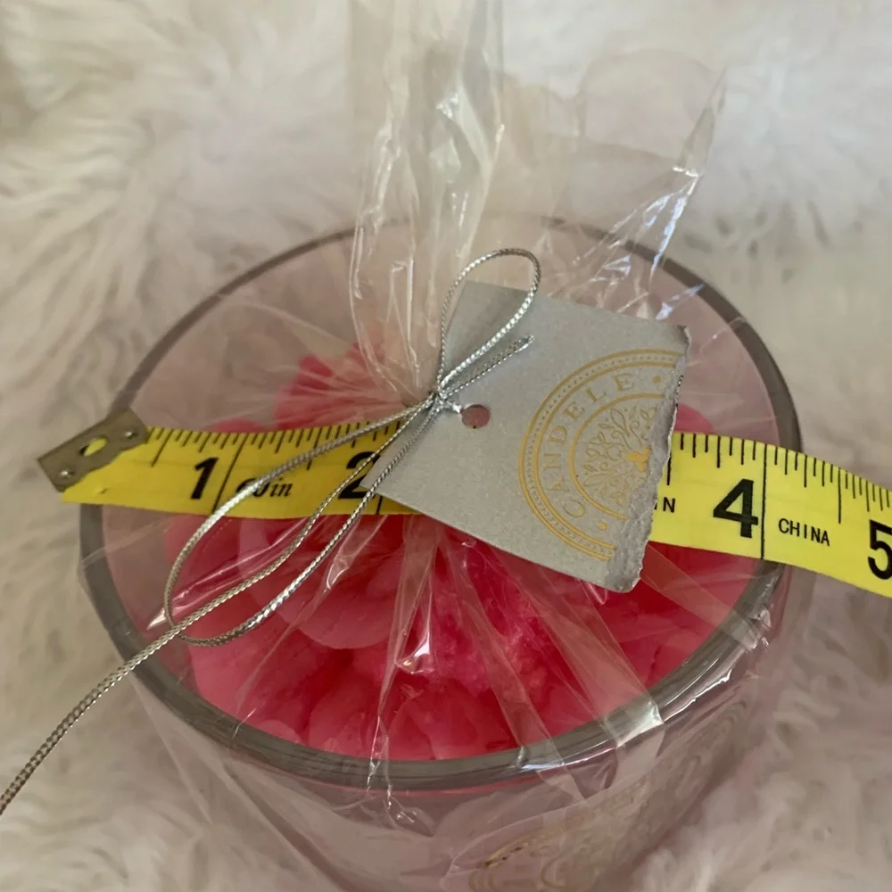 CANDELE FIRENZE pink roses cluster candle made in Poland NWT